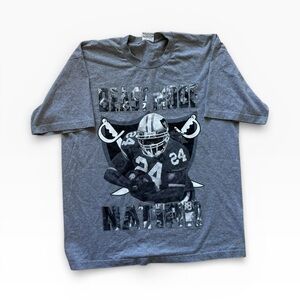 Vintage Y2K Grey Oakland Raiders ‘ Beast Mode Silver Black Nation ‘ Shirt XL